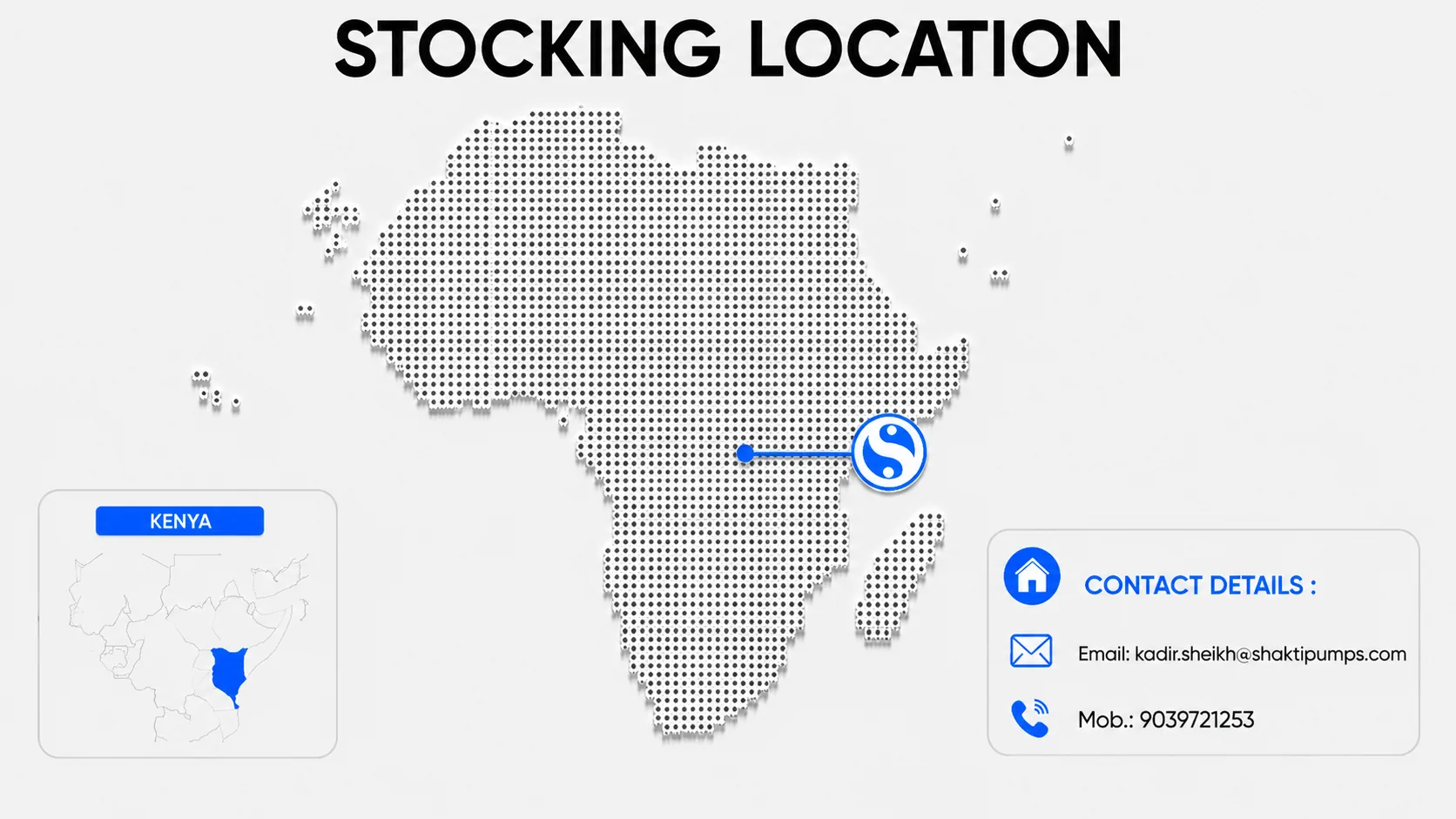 Shakti Pumps Kenya stocking locations