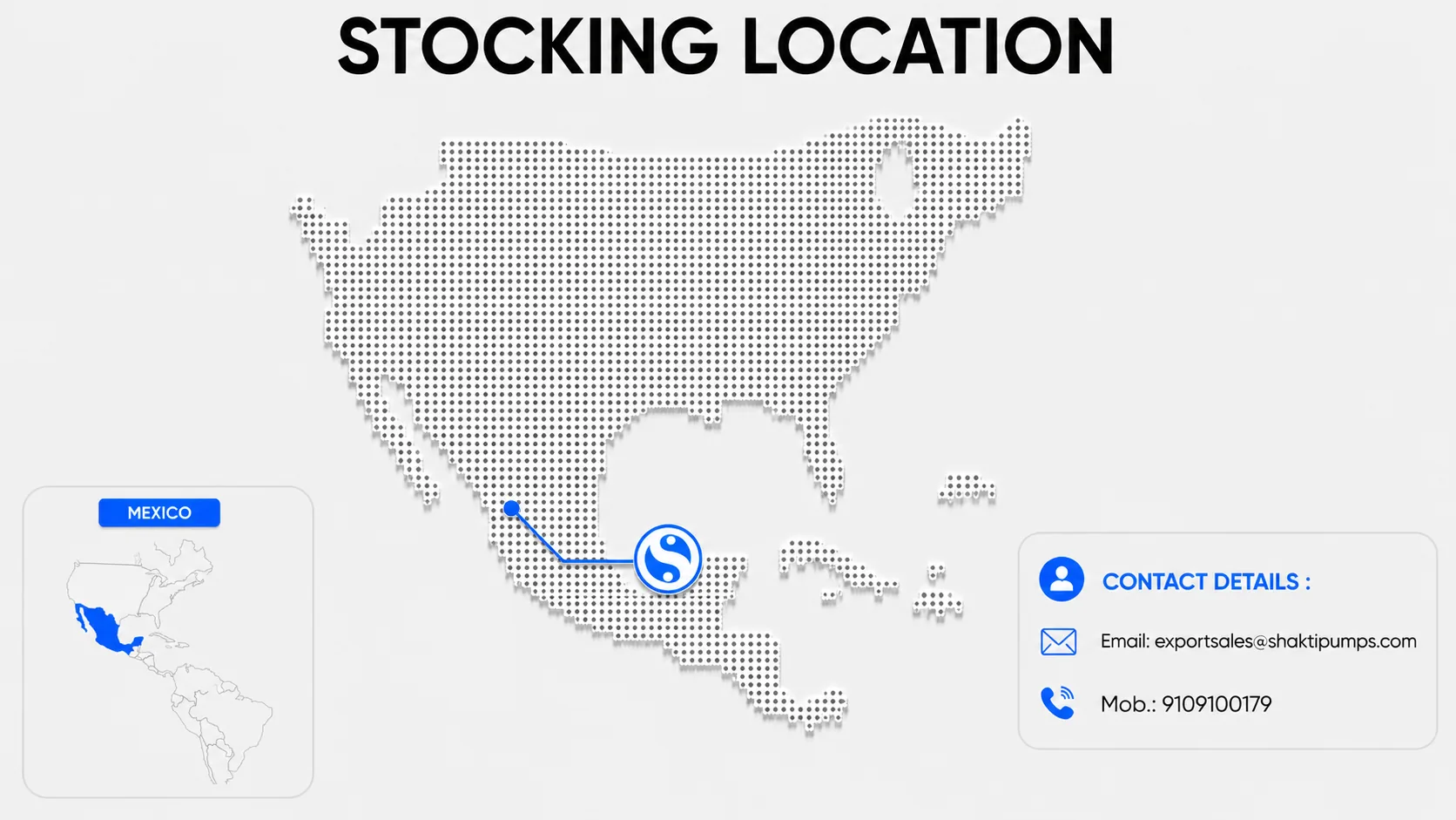 Shakti Pumps Mexico stocking locations