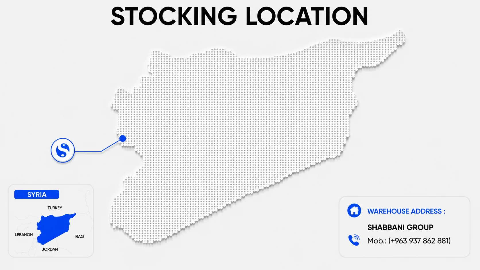 Shakti Pumps Syria stocking locations